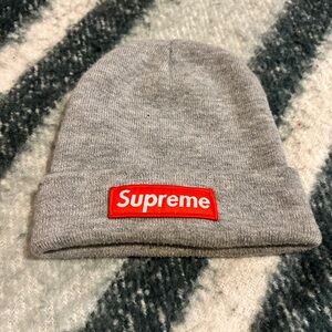 Supreme Light Gray Box Logo Beanie
